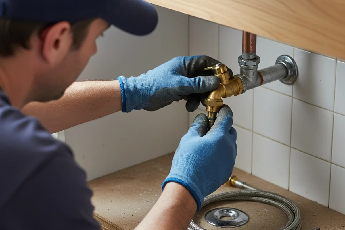 Shutoff valve and fitting work during Burst Pipe Repair in Pine Ridge